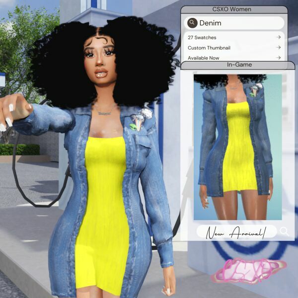 Oversized Alien Denim 👽 2 sims 4 cc oversized alien denim 👽 3