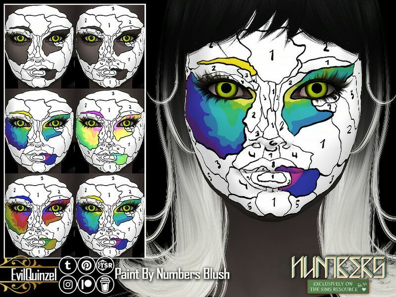 Paint By Numbers Blush 1 Paint By Numbers Blush Sims 4 CC