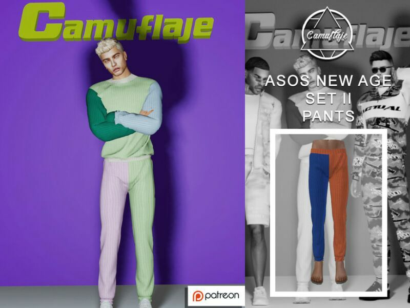 Asos NEW AGE Collection – SET II (Pants) By Camuflaje 1 Asos NEW AGE Collection – SET II (Pants) By Camuflaje Sims 4 CC