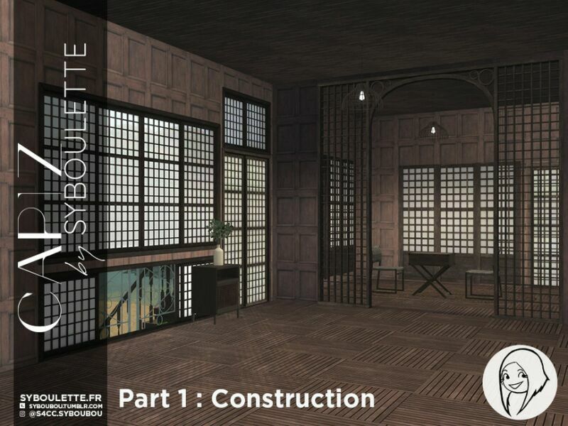 Patreon Early Release – Capiz SET – Part 1: Construction By Syboubou 1 Patreon Early Release – Capiz SET – Part 1: Construction By Syboubou Sims 4 CC