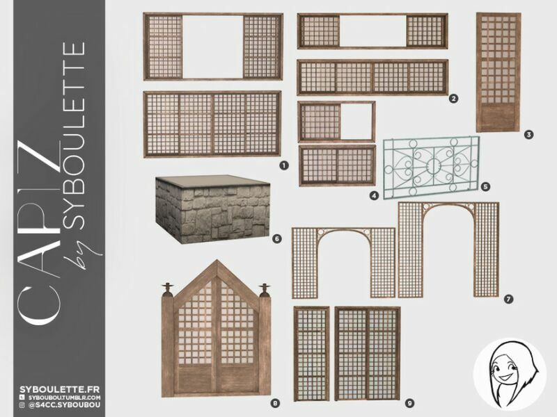 Patreon Early Release – Capiz SET – Part 1: Construction By Syboubou 2 sims 4 cc patreon early release capiz set part 1 construction by syboubou 5