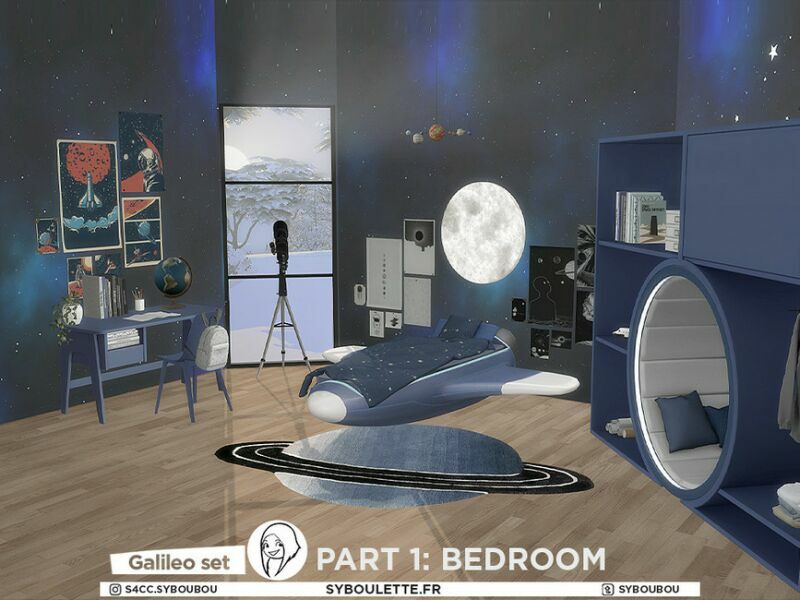 Patreon Early Release – Galileo SET – Part 1: KID Bedroom By Syboubou 1 Patreon Early Release – Galileo SET – Part 1: KID Bedroom By Syboubou Sims 4 CC