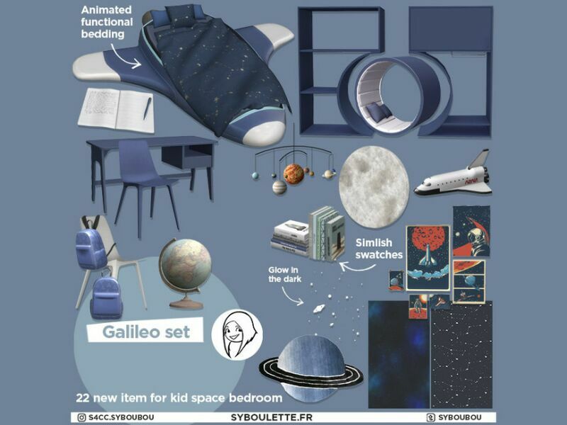 Patreon Early Release – Galileo SET – Part 1: KID Bedroom By Syboubou 2 sims 4 cc patreon early release galileo set part 1 kid bedroom by syboubou 7