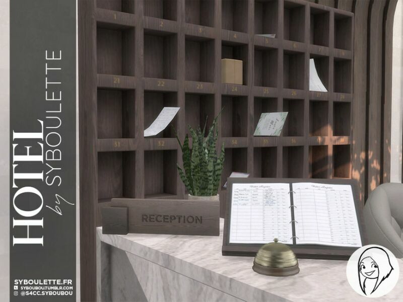Patreon Early Release – Hotel SET – Part 1: Reception By Syboubou 4 sims 4 cc patreon early release hotel set part 1 reception by syboubou 2