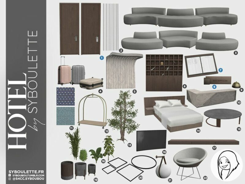 Patreon Early Release – Hotel SET – Part 3 – Modular Sofas By Syboubou 3 sims 4 cc patreon early release hotel set part 3 modular sofas by syboubou 3