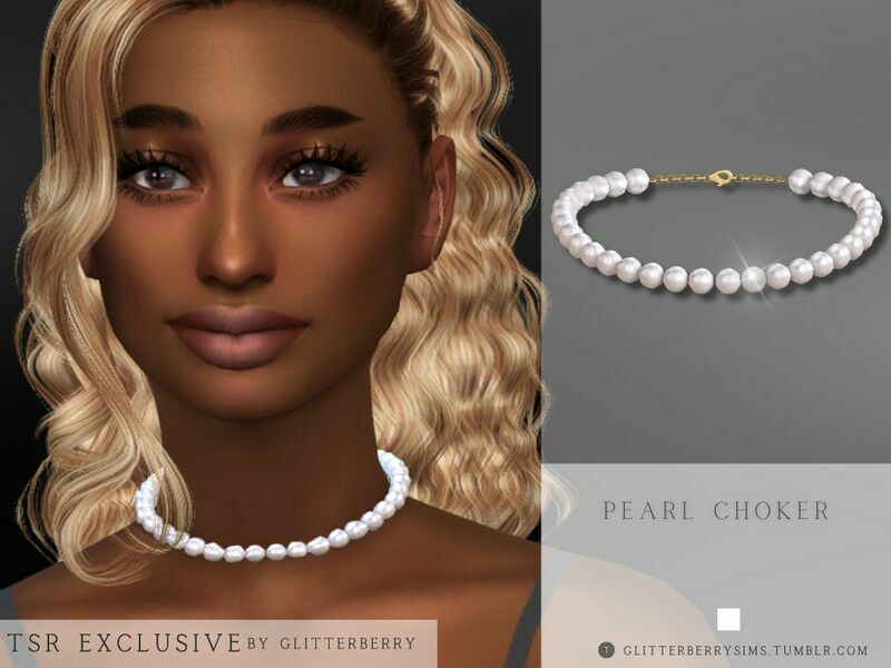 / Pearl Choker 1 / Pearl Choker Sims 4 CC