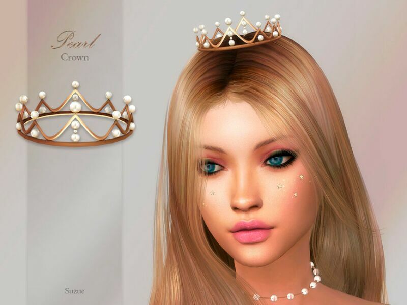 Pearl Crown By Suzue 1 Pearl Crown By Suzue Sims 4 CC
