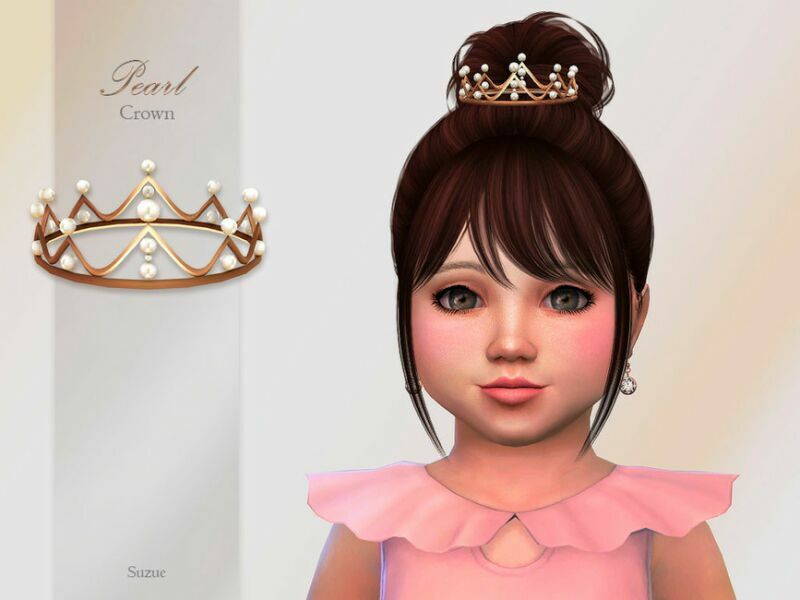 Pearl Crown Toddler By Suzue 1 Pearl Crown Toddler By Suzue Sims 4 CC