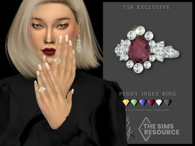 Penny Index Right Ring By Glitterberryfly 1 Penny Index Right Ring By Glitterberryfly Sims 4 CC