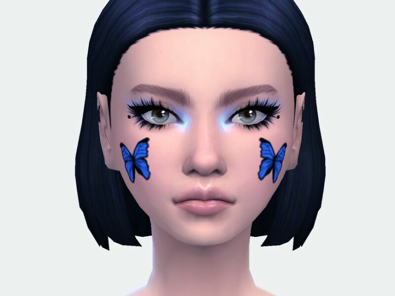Perhonen (Butterfly) Facepaint By Sagittariah 1 Perhonen (Butterfly) Facepaint By Sagittariah Sims 4 CC