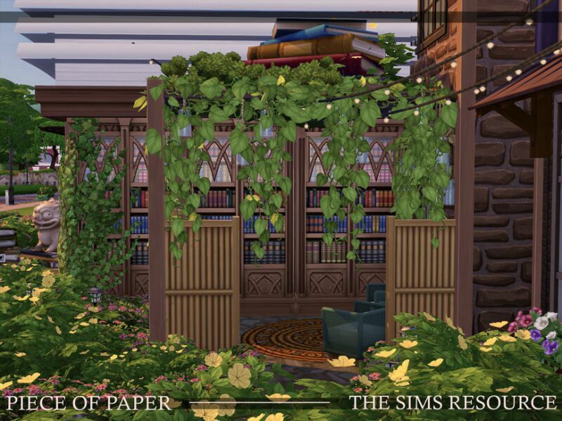 Piece Of Paper Library | Nocc By Simzmora 6 sims 4 cc piece of paper library nocc by simzmora 3