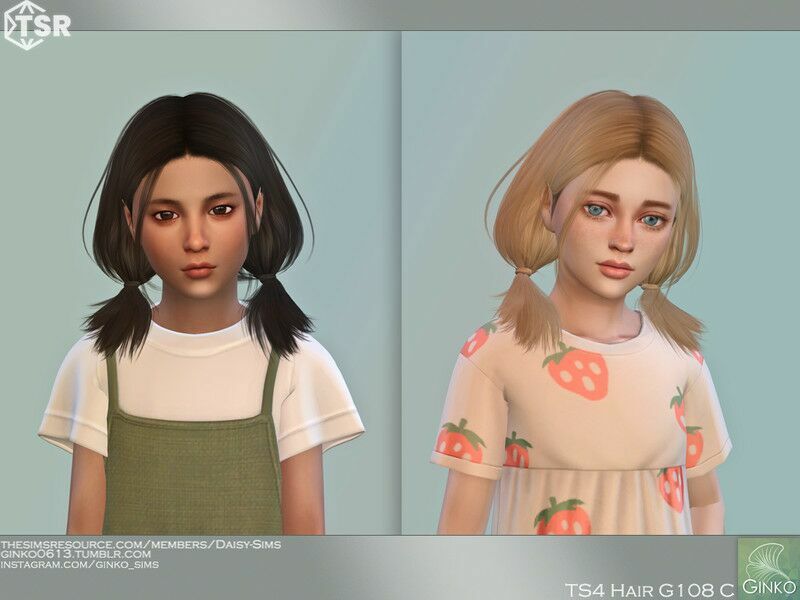 “Pigtail Hairstyle For Children – / Female” By Daisy-Sims 1 “Pigtail Hairstyle For Children – / Female” By Daisy-Sims Sims 4 CC