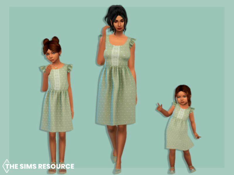 Pimpled Dress With Lace Toddler By Mysteriousoo 2 sims 4 cc pimpled dress with lace toddler by mysteriousoo 2