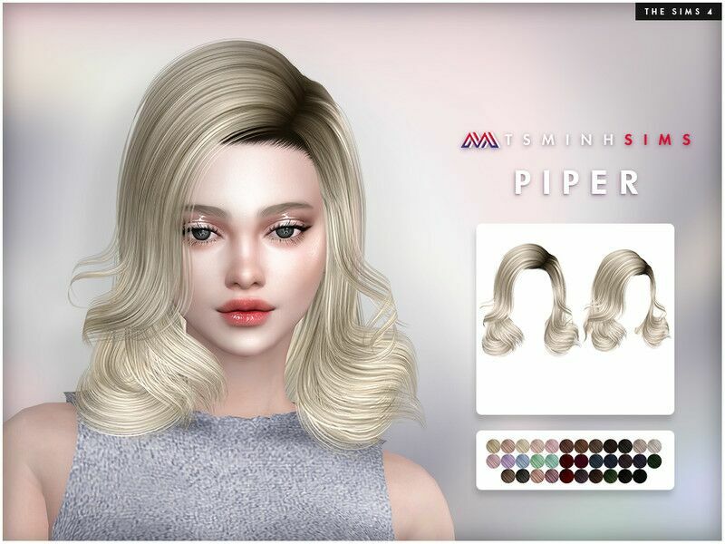 Piper Hair By Tsminhsims 1 Piper Hair By Tsminhsims Sims 4 CC