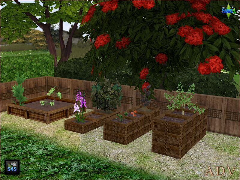 Plant Boxes And Fence 3 sims 4 cc plant boxes and fence 10