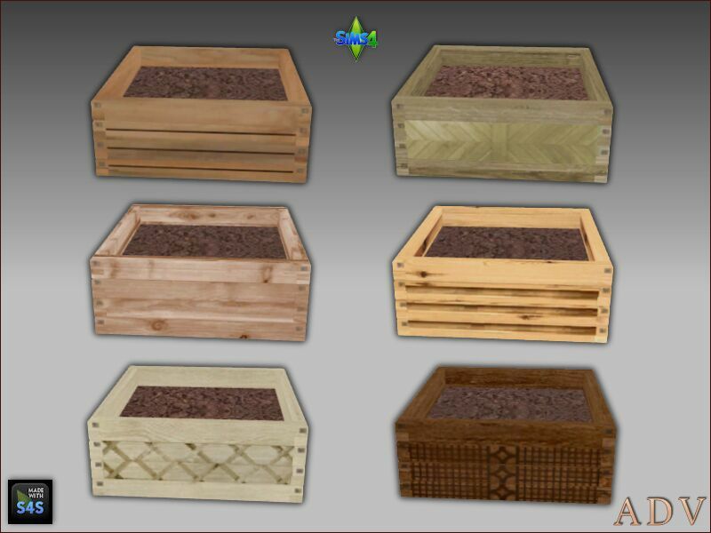 Plant Boxes And Fence 10 sims 4 cc plant boxes and fence 3