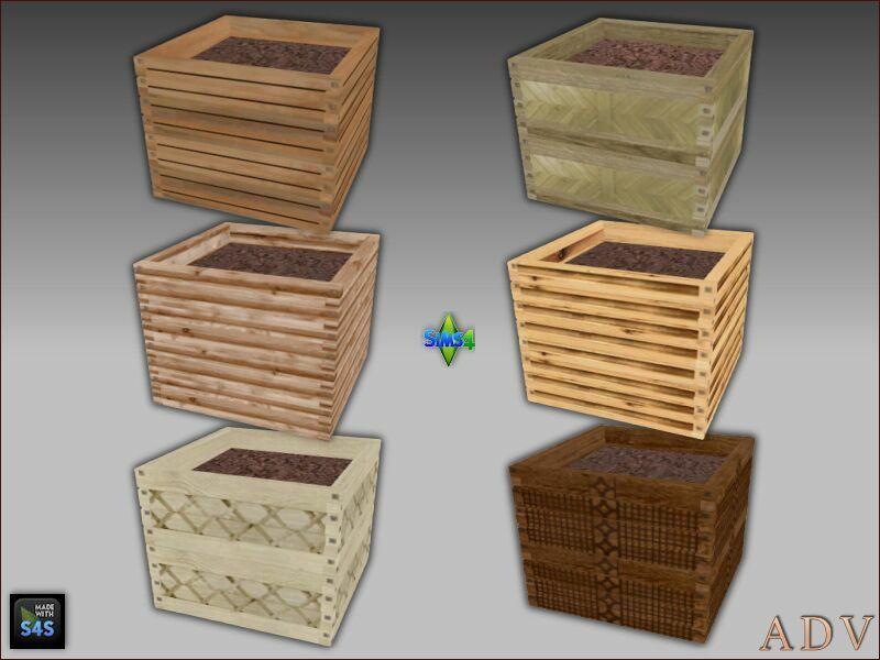 Plant Boxes And Fence 9 sims 4 cc plant boxes and fence 4