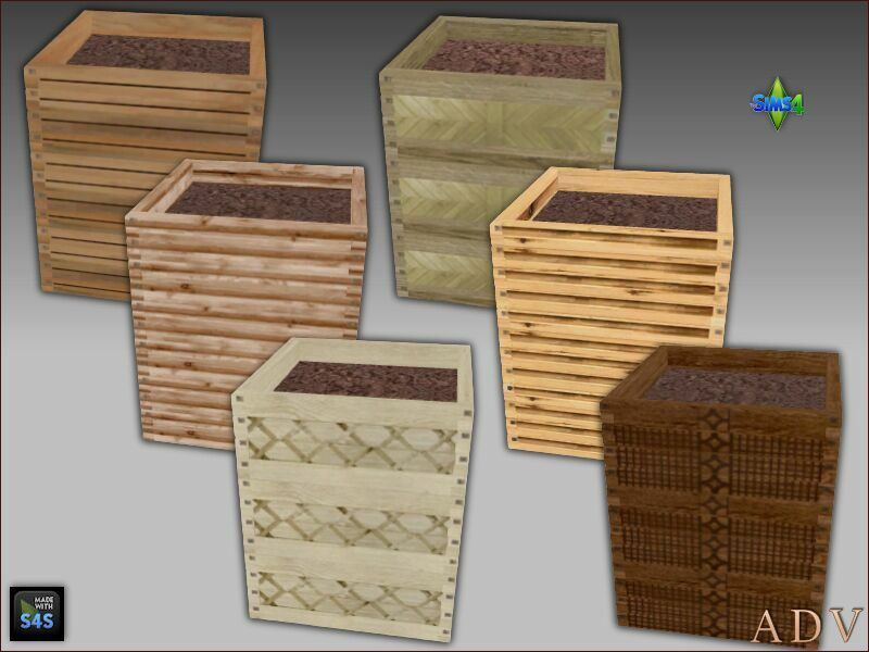 Plant Boxes And Fence 7 sims 4 cc plant boxes and fence 5