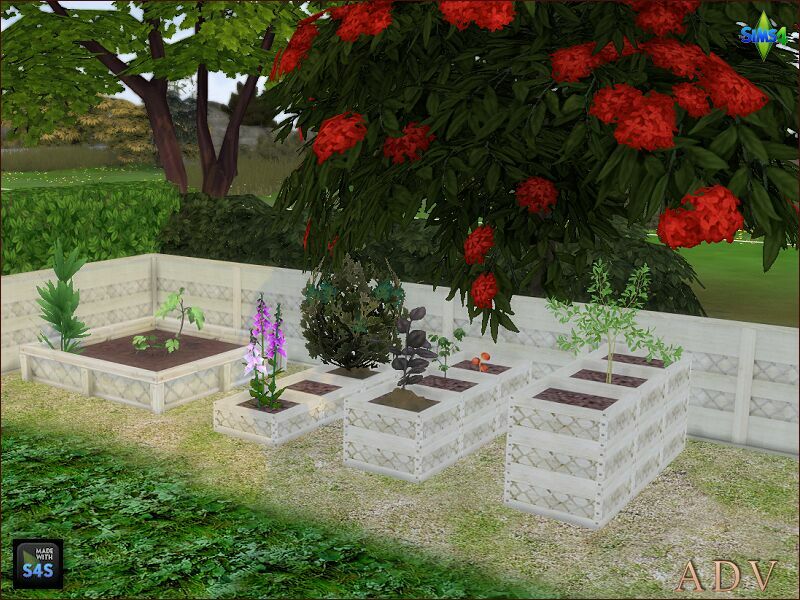 Plant Boxes And Fence 5 sims 4 cc plant boxes and fence 8