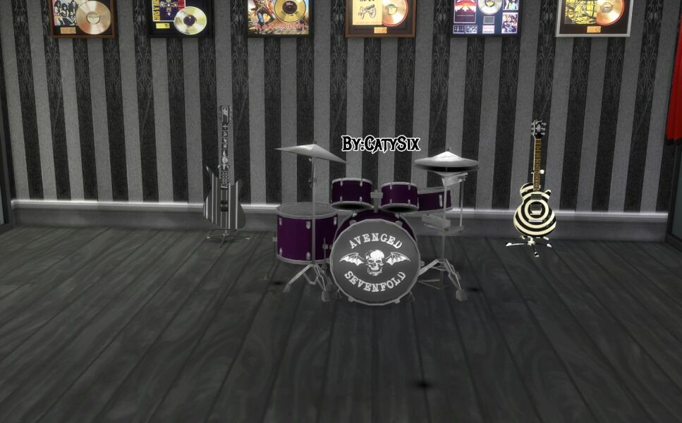 Playable Drums V7 By Catysix 2 sims 4 cc playable drums v7 by catysix 2