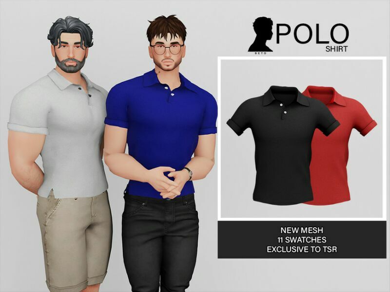 Polo (Shirt) 1 Polo (Shirt) Sims 4 CC