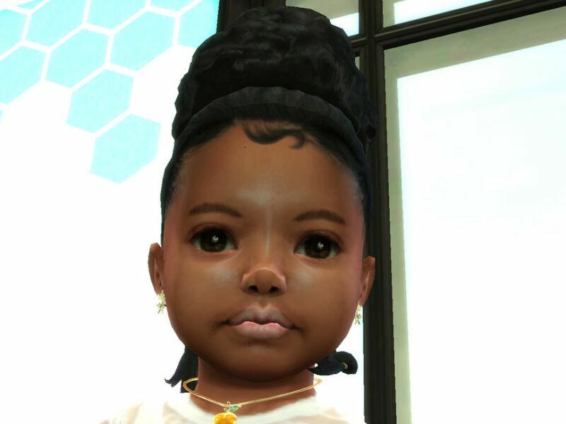 Poofy & Piggy Hair ~ Toddler Base Compatible By Drteekaycee 2 sims 4 cc poofy piggy hair toddler base compatible by drteekaycee 3