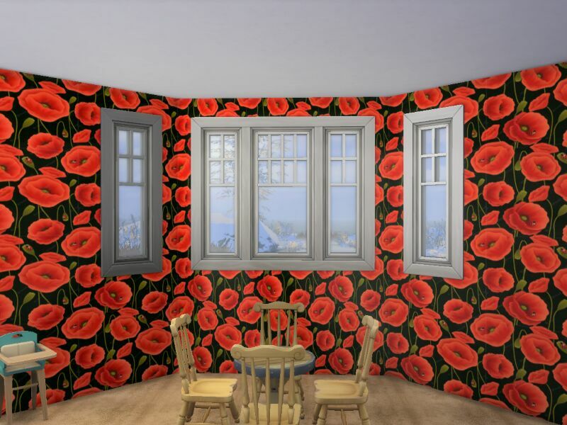 Poppies Wallpaper By Morrii 1 Poppies Wallpaper By Morrii Sims 4 CC