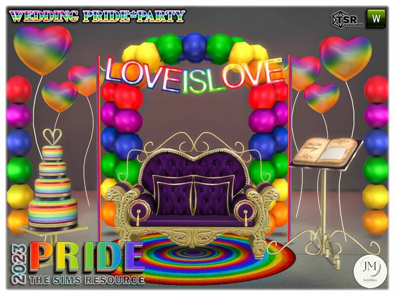 Pride Party 2023 Wedding 1 Pride Party 2023 Wedding Sims 4 CC