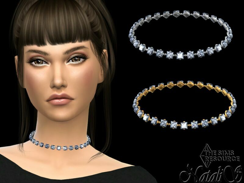 Princess CUT Crystals Choker By Natalis 1 Princess CUT Crystals Choker By Natalis Sims 4 CC