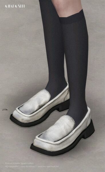 Proenza Schouler Square Loafers By Charonlee 3 sims 4 cc proenza schouler square loafers by charonlee 2