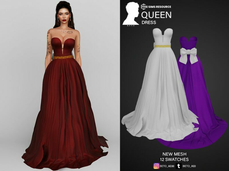 Queen (Dress) 1 Queen (Dress) Sims 4 CC