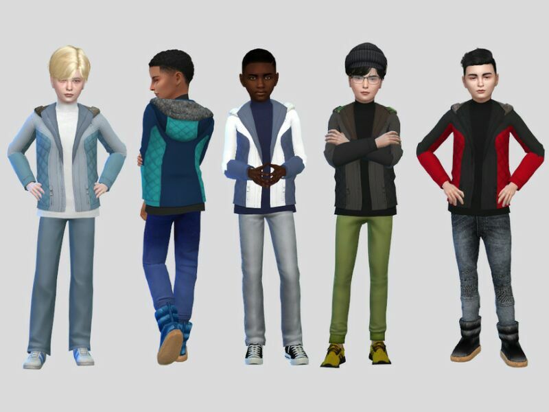 Quilted Winter Jacket Boys By Mclaynesims 1 Quilted Winter Jacket Boys By Mclaynesims Sims 4 CC