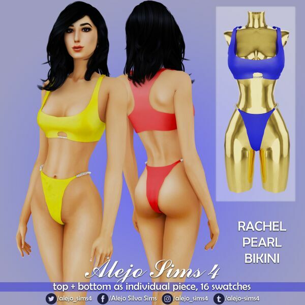 Rachel Pearl Bikini 1 Rachel Pearl Bikini Sims 4 CC