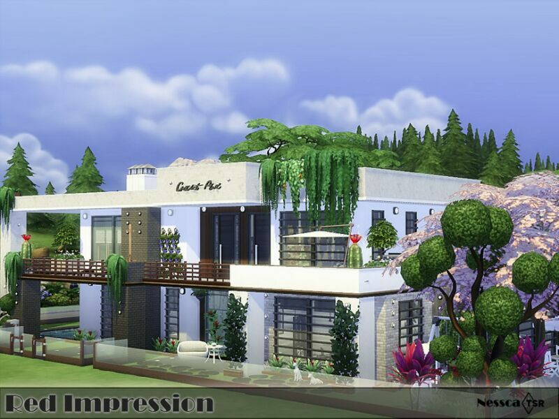 RED Impression By Nessca 1 RED Impression By Nessca Sims 4 CC