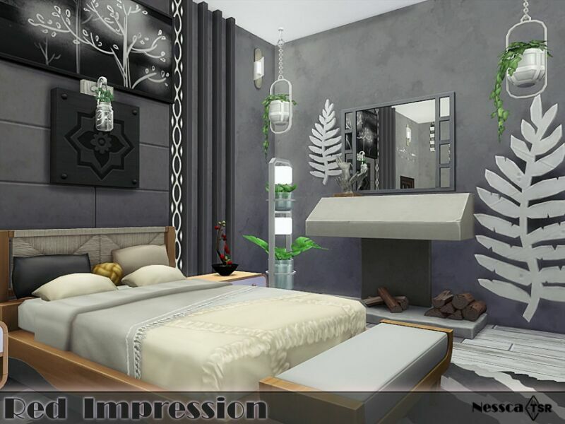 RED Impression By Nessca 5 sims 4 cc red impression by nessca 3