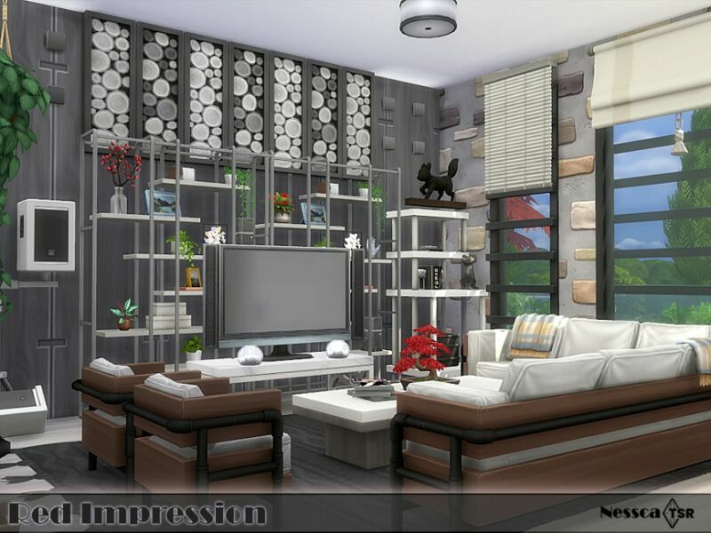 RED Impression By Nessca 6 sims 4 cc red impression by nessca 4