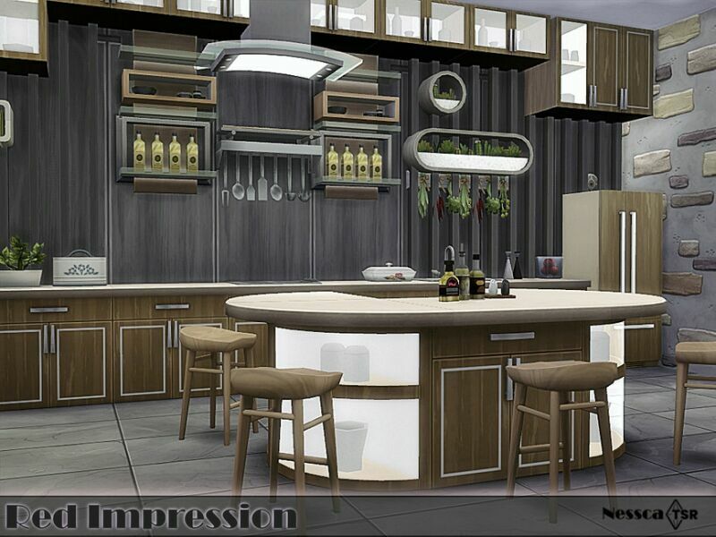 RED Impression By Nessca 3 sims 4 cc red impression by nessca 6