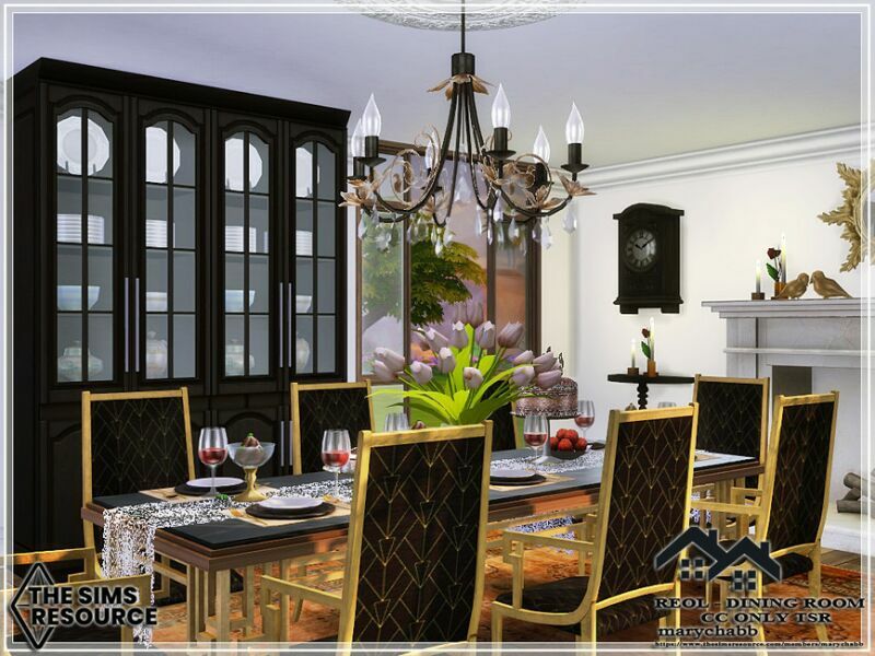Reol – Dining Room – CC Only TSR By Marychabb 1 Reol – Dining Room – CC Only TSR By Marychabb Sims 4 CC