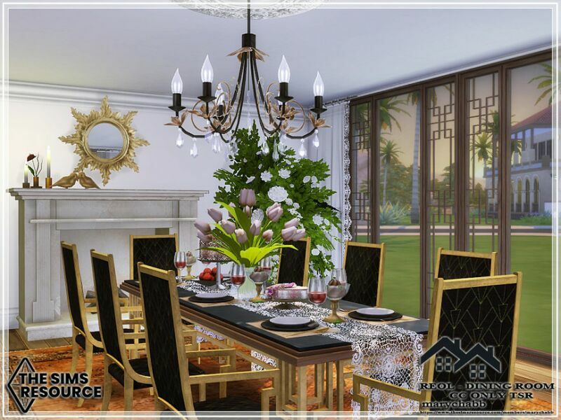 Reol – Dining Room – CC Only TSR By Marychabb 4 sims 4 cc reol dining room cc only tsr by marychabb 2