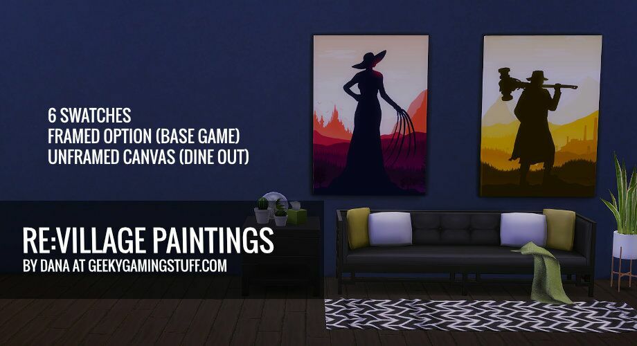 Resident Evil Village Silhouette Wall ART By Geekygamingstuff 1 Resident Evil Village Silhouette Wall ART By Geekygamingstuff Sims 4 CC