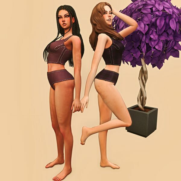 Riley Underwear SET 1 Riley Underwear SET Sims 4 CC