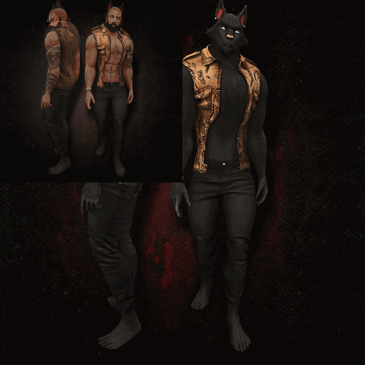 Ripped Werewolf Jacket 1 Ripped Werewolf Jacket Sims 4 CC