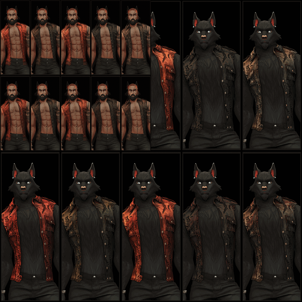 Ripped Werewolf Jacket 3 sims 4 cc ripped werewolf jacket 2
