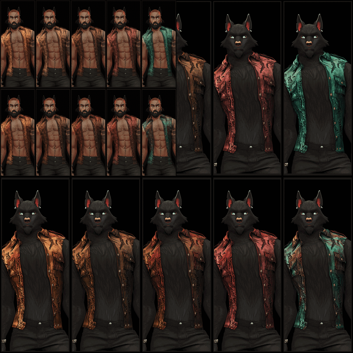Ripped Werewolf Jacket 2 sims 4 cc ripped werewolf jacket 3