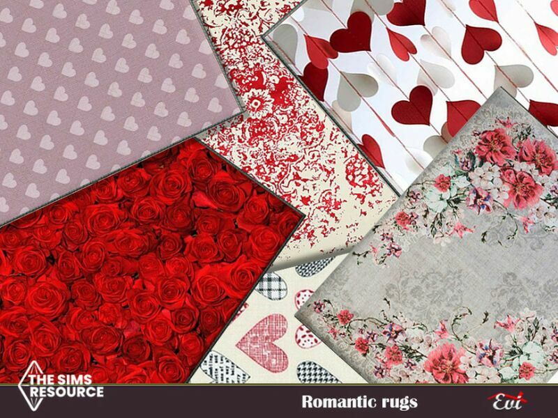 Romantic Rugs By EVI 1 Romantic Rugs By EVI Sims 4 CC