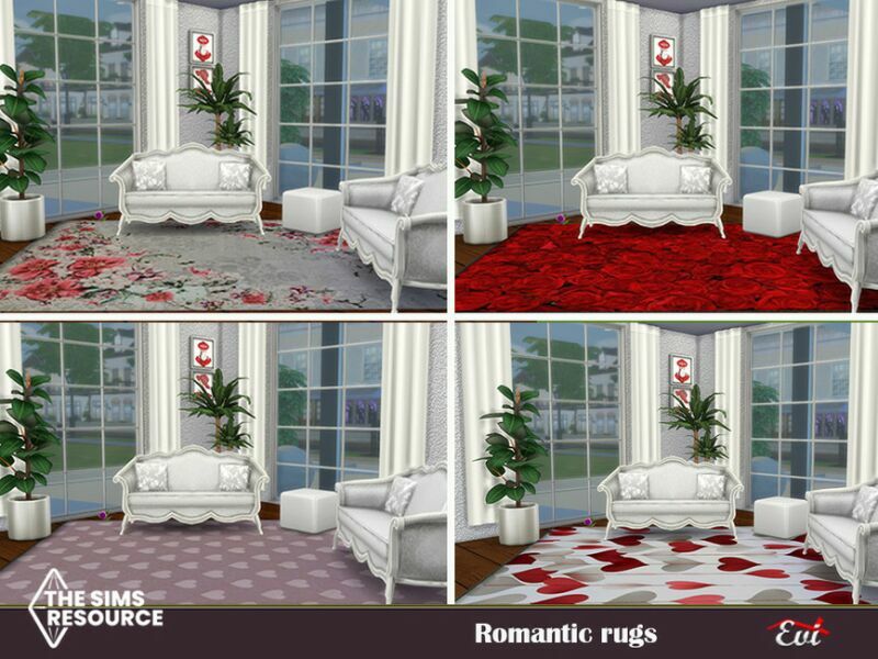 Romantic Rugs By EVI 2 sims 4 cc romantic rugs by evi 2