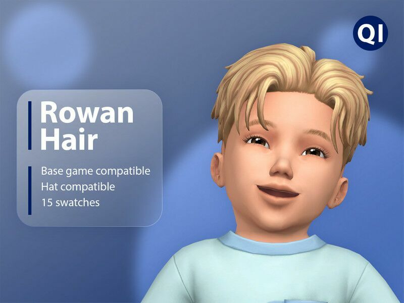 “Rowan Hair / Male By Qicc” 1 “Rowan Hair / Male By Qicc” Sims 4 CC