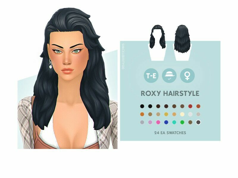 Roxy Hairstyle 1 Roxy Hairstyle Sims 4 CC