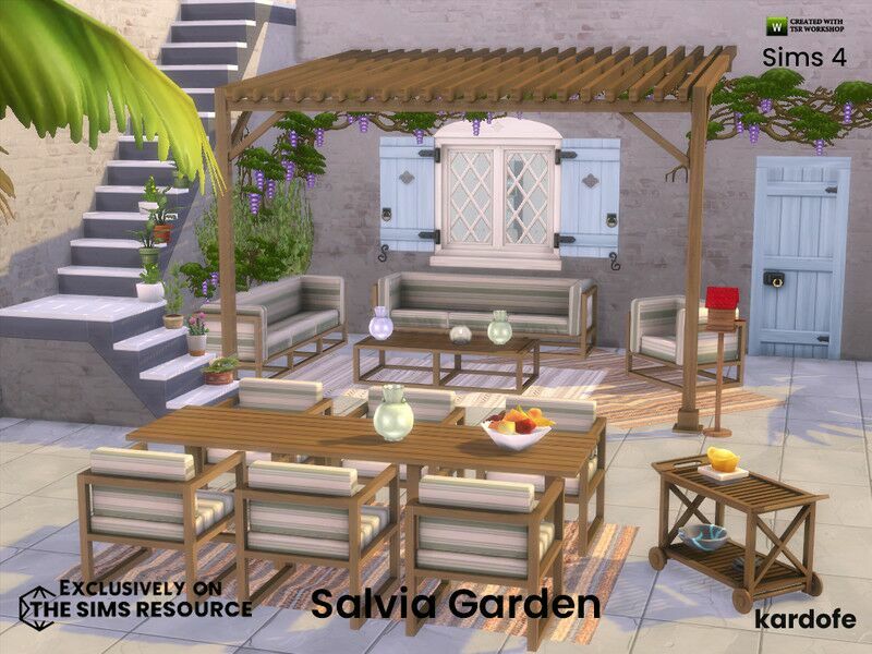 Salvia Garden By Kardofe 1 Salvia Garden By Kardofe Sims 4 CC