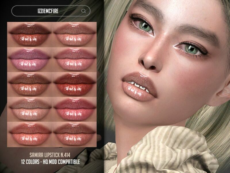 Samira Lipstick N.414 By Izziemcfire 1 Samira Lipstick N.414 By Izziemcfire Sims 4 CC